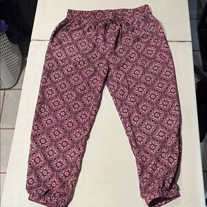 About A Girl Pink Patterned Pants